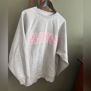 Brunette the Label /  'Blonde' Varsity Graphic Sweater